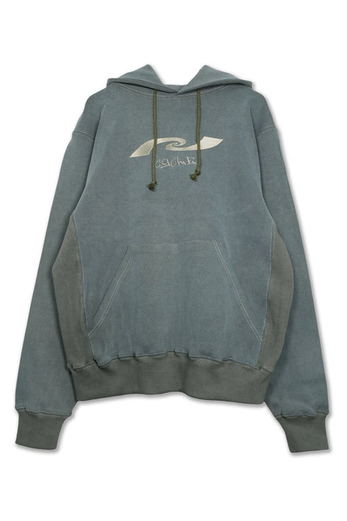 WASHED EMBROIDERY LOGO HOODIE -DARK GREEN- *Last1